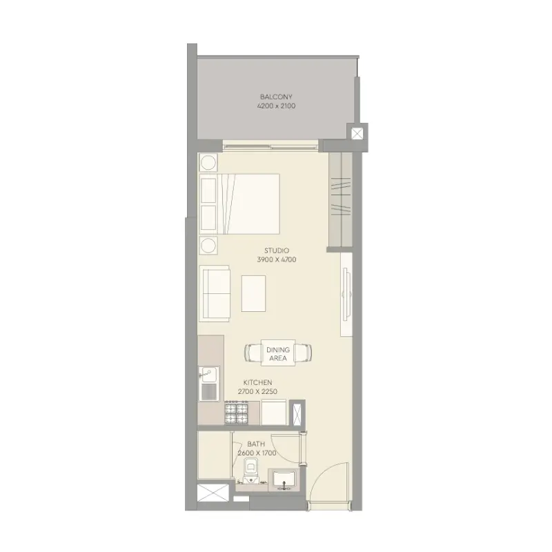 Studio floor plan
