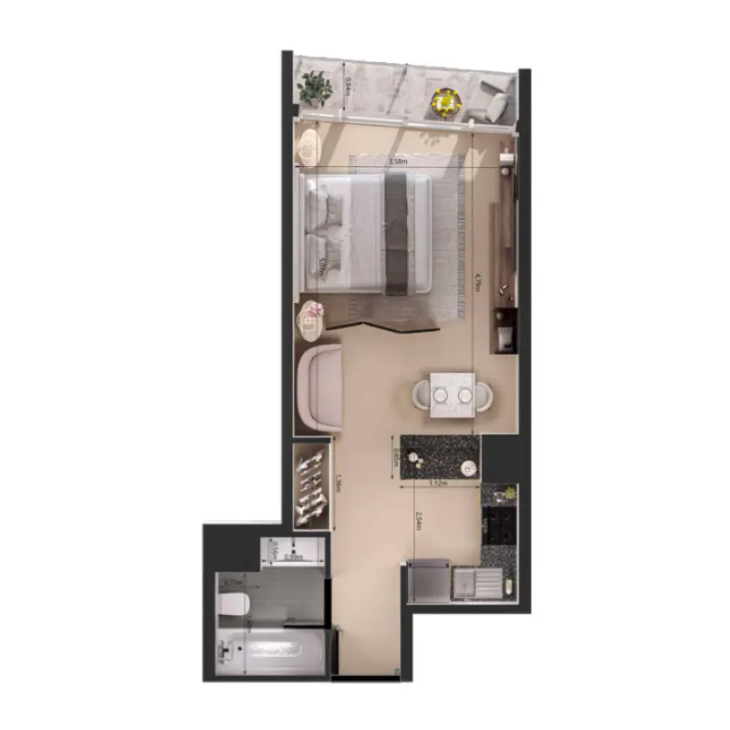 Studio floor plan