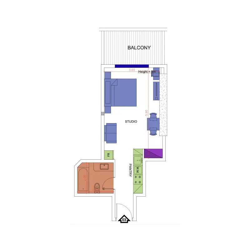 Studio floor plan