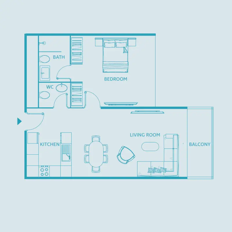 1 bedroom