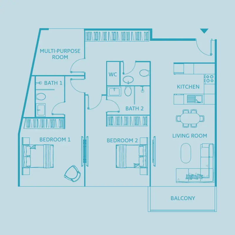 2 bedroom