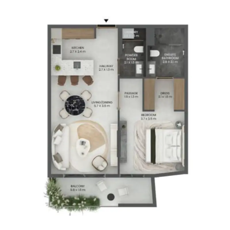 1 bedroom