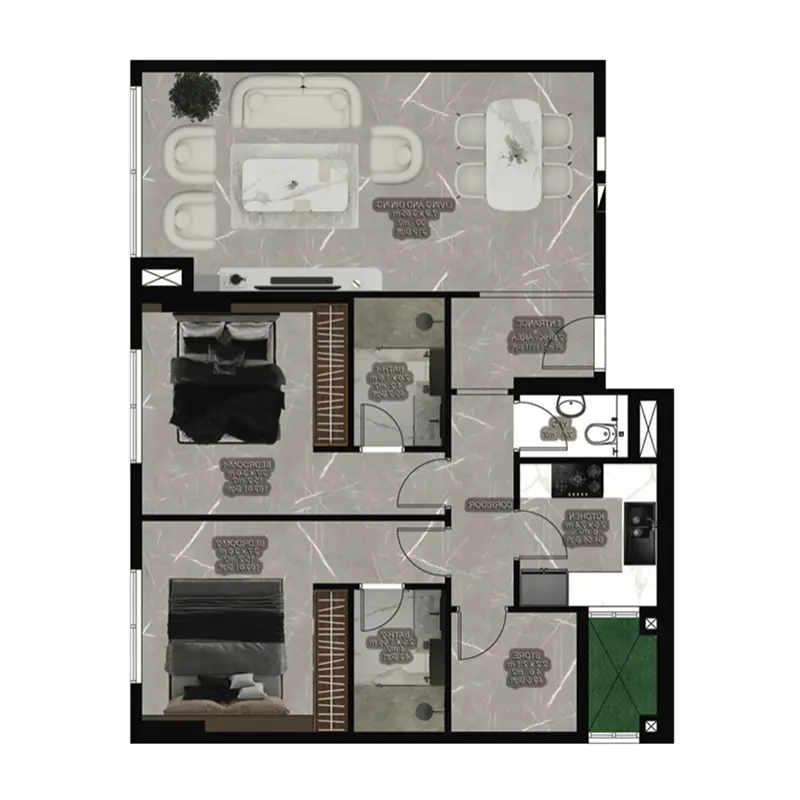 2 bedroom