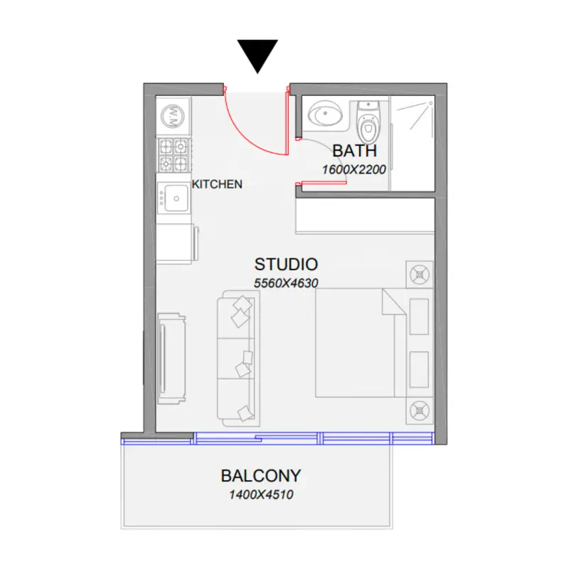 Studio floor plan