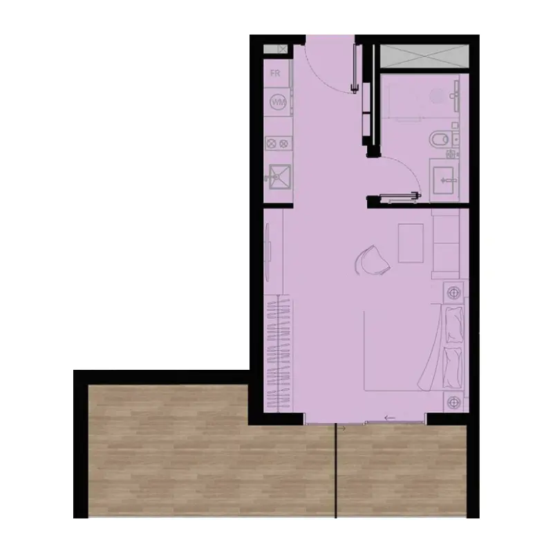 Studio floor plan