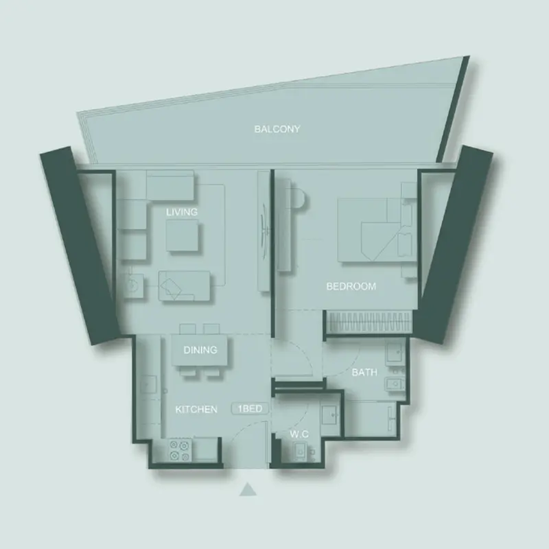 1 bedroom Apartments -  Binghatti Circle