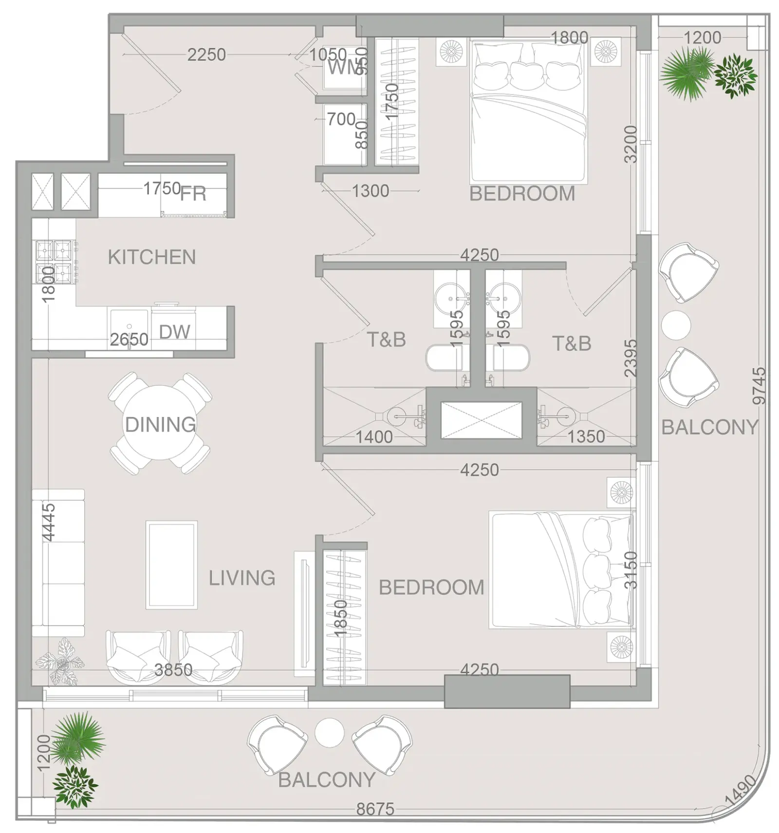 2 Bedrooms apartments - VERDAN1A 4