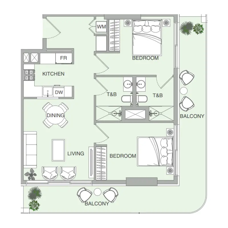2 bedroom Apartments -  VERDAN1A 4
