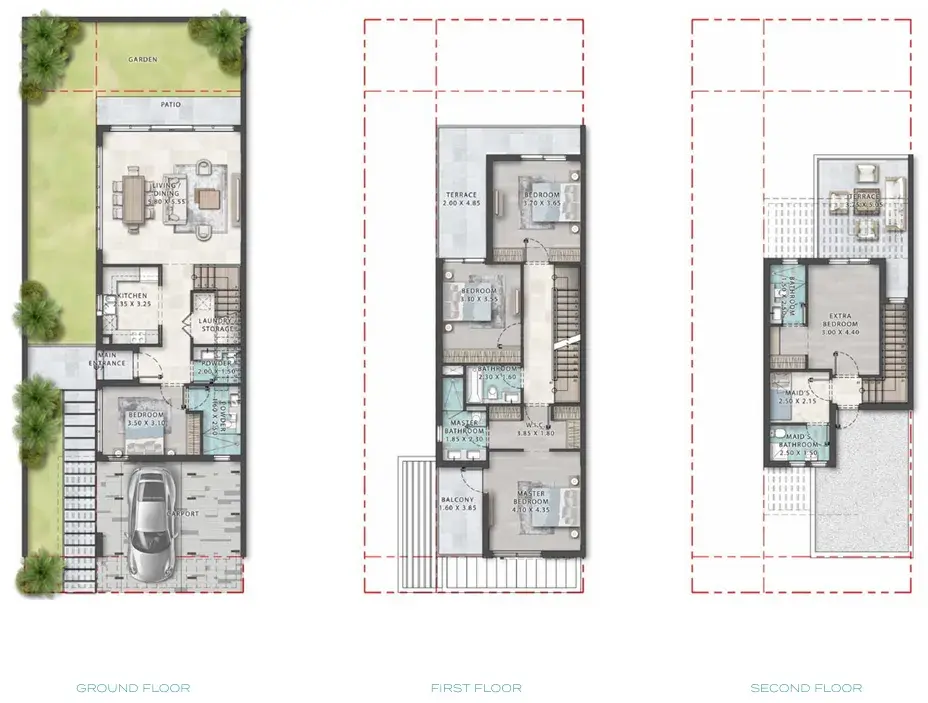 5 Bedrooms townhouse - Damac Islands Phase 1 and 2