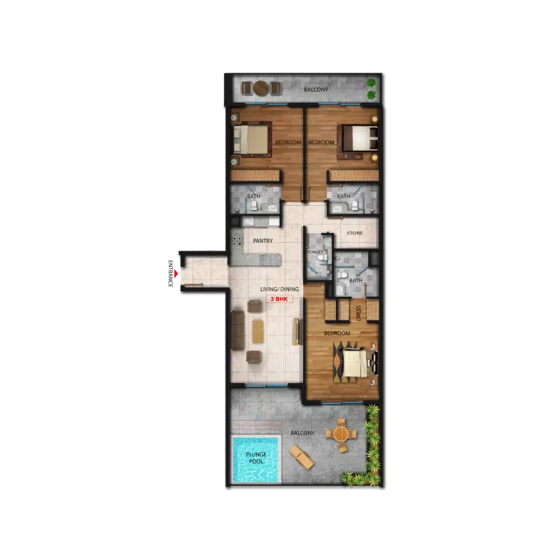 3 bedroom