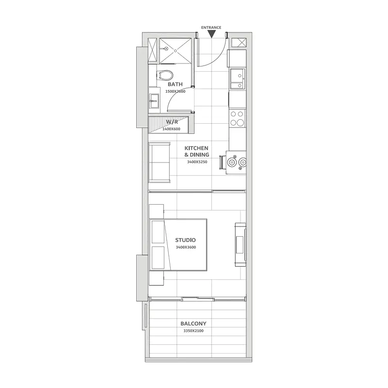 Studio Apartments floor plan