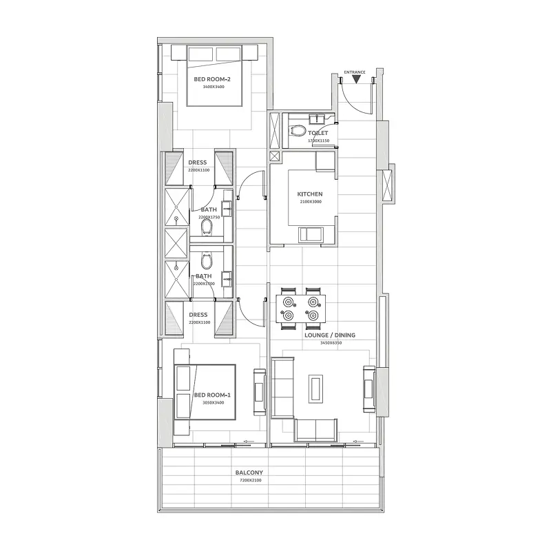 2 bedroom Apartments -  Solanki One