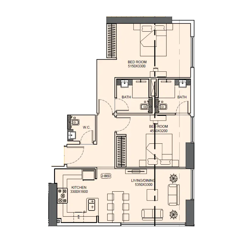 2 bedroom