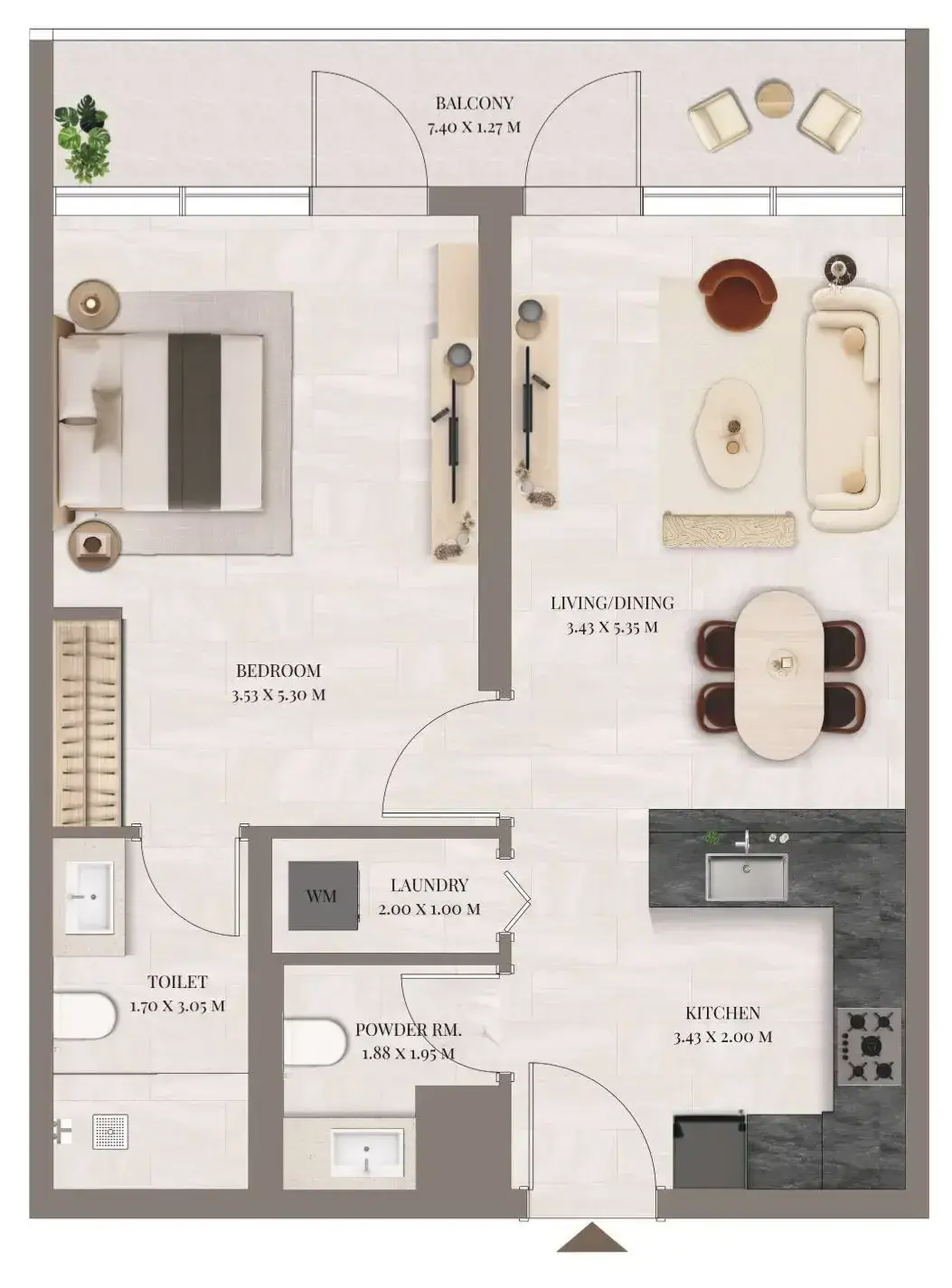 1 Bedroom apartments - Rivo