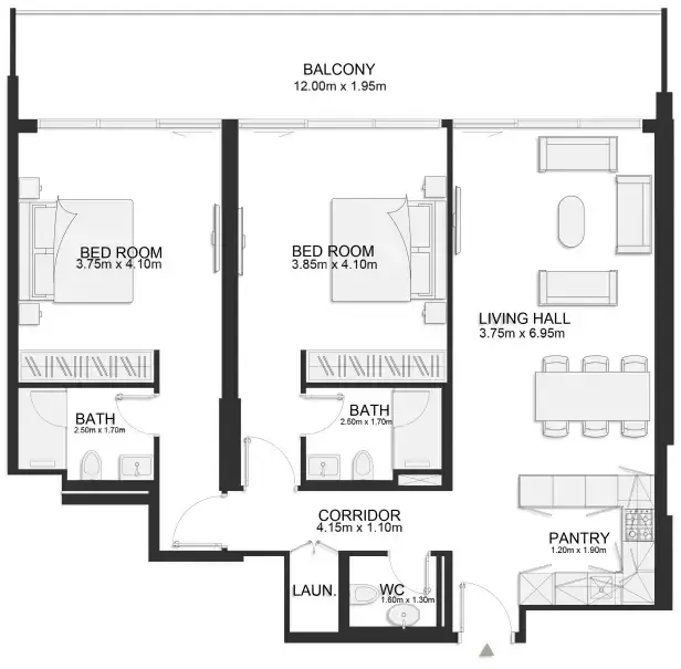 2 Bedrooms apartments - Ashley Hills