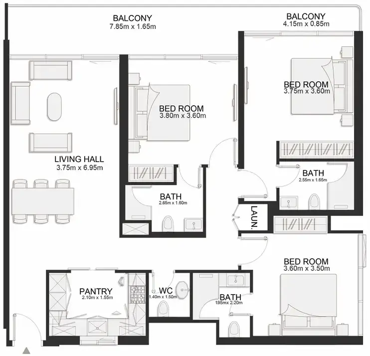 3 Bedrooms apartments - Ashley Hills