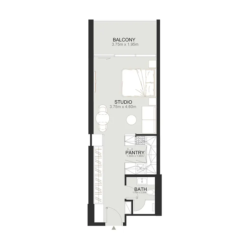 Studio Apartments floor plan