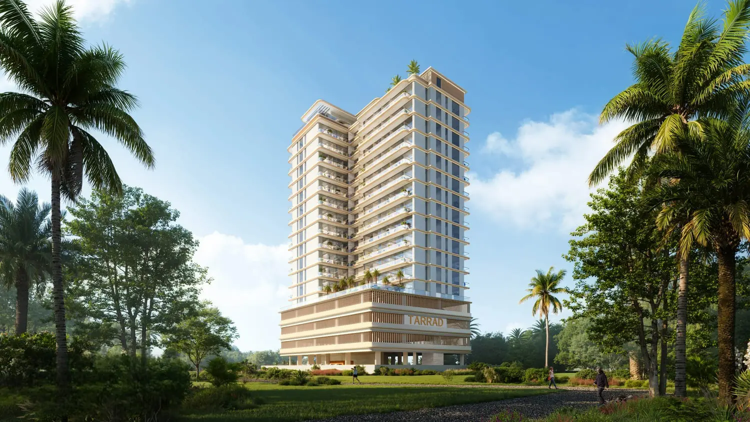 Celesto Tower in Dubai Land Residence by Tarrad Development - Exterior Image 1