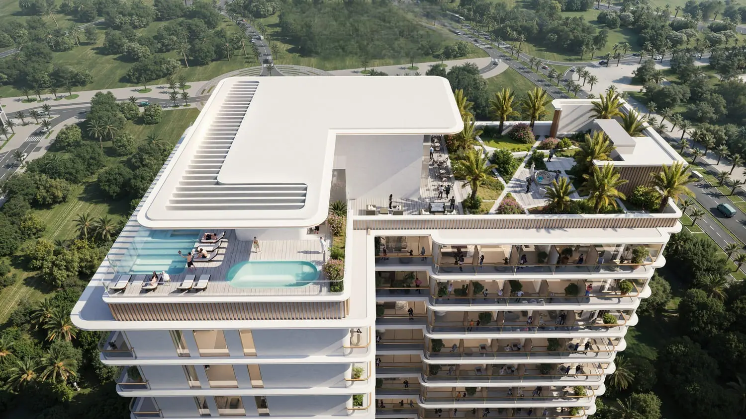 Celesto Tower in Dubai Land Residence by Tarrad Development - Exterior Image 4