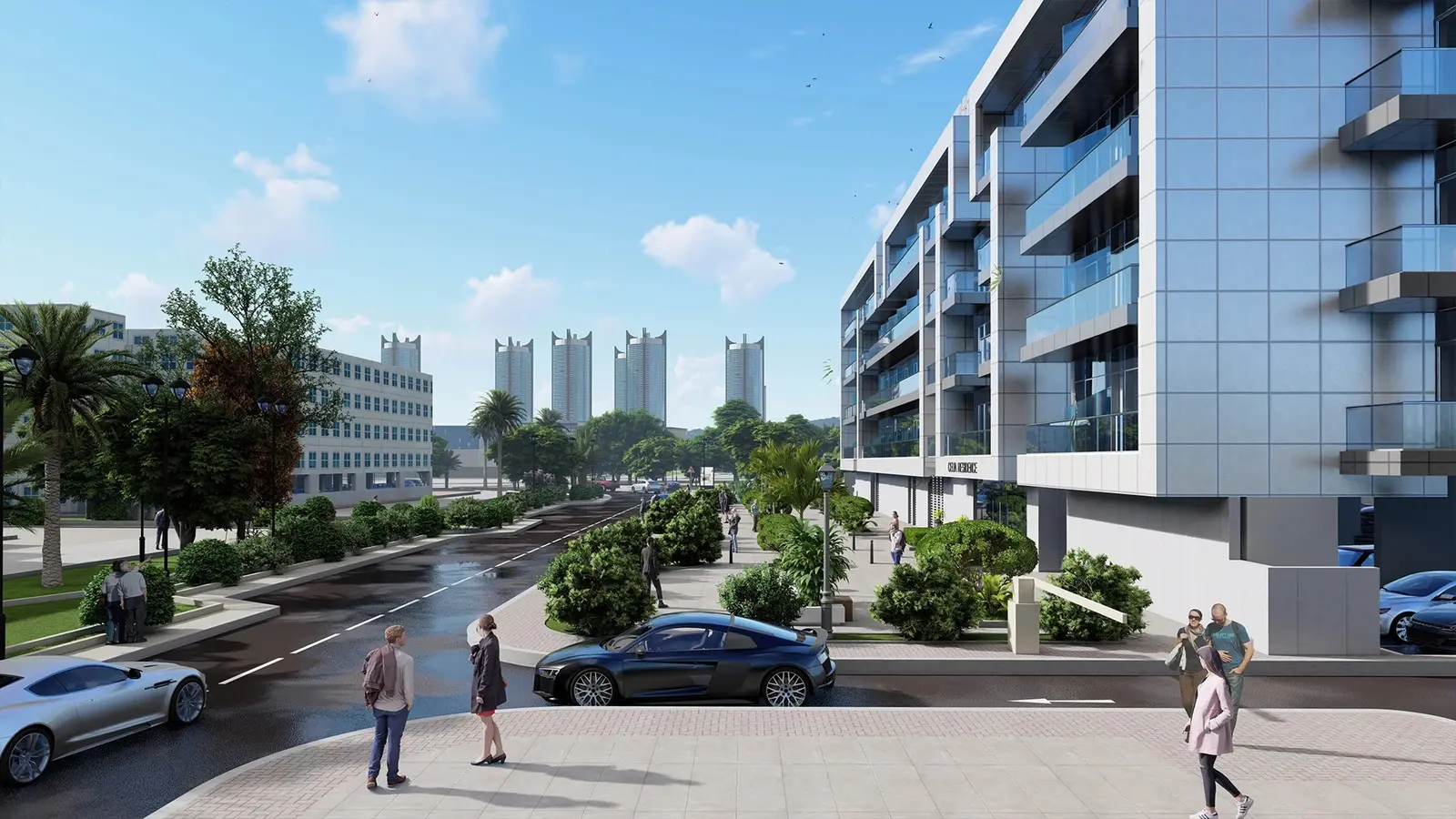 Celia Residence in Dubai Studio City by Abou Eid - Exterior Image 3