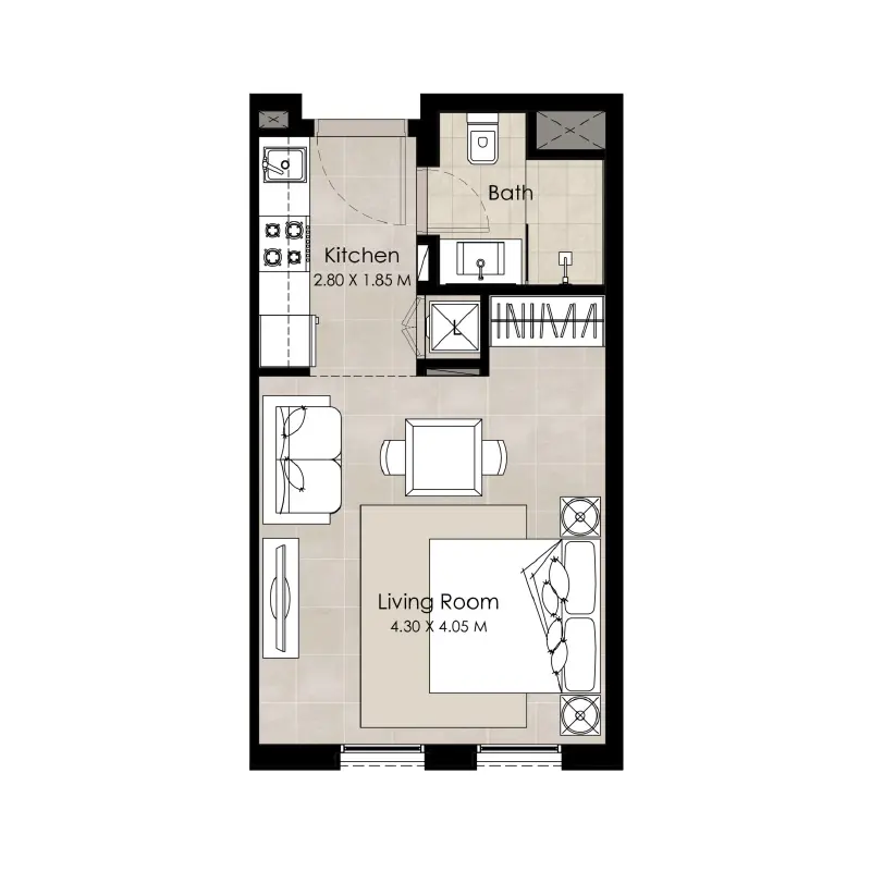 Studio floor plan