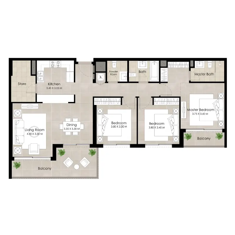 3 bedroom
