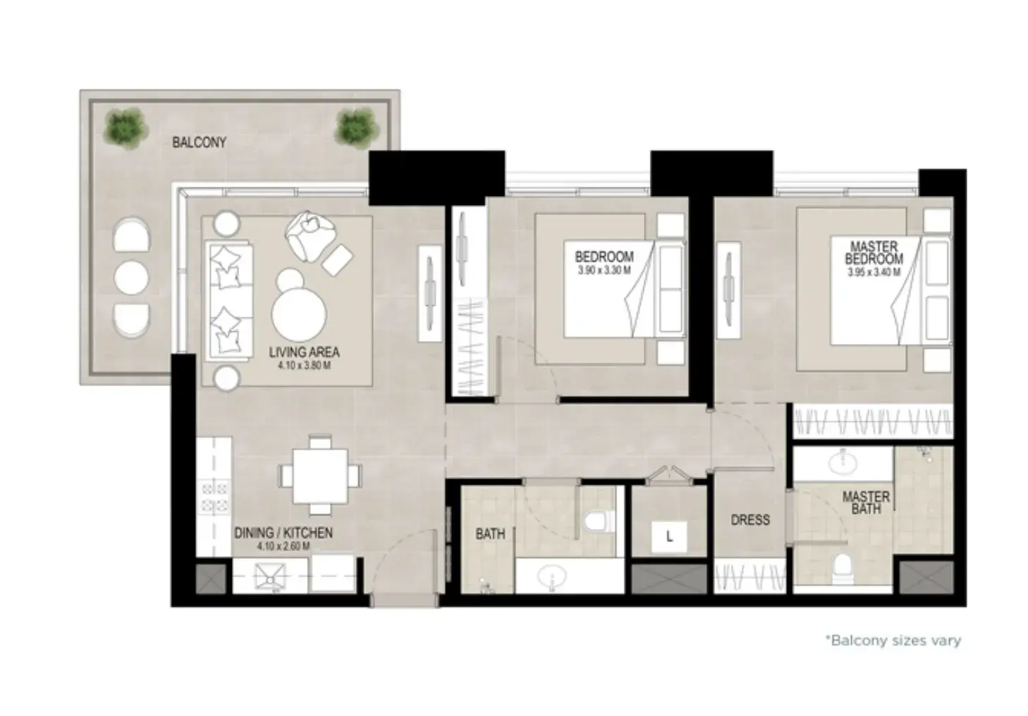 2 Bedrooms apartments - Haya on the Park