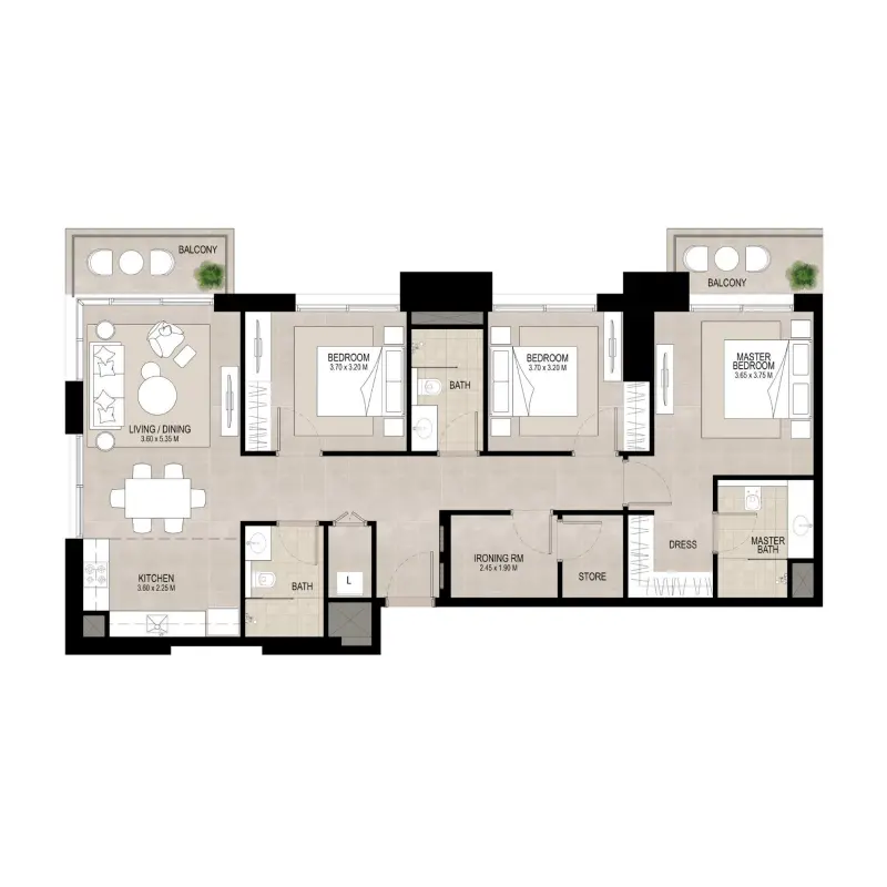 3 bedroom