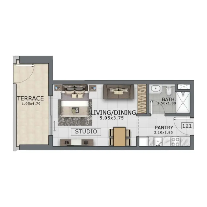 Studio floor plan