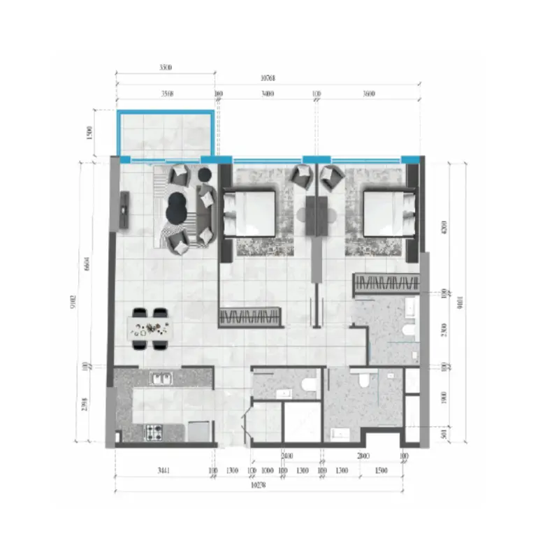 2 bedroom