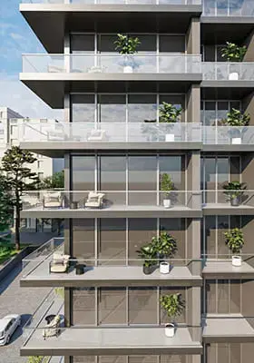 Amal Tower in Dubai Sports City by Consolidated Urban Real Estate Development - Exterior Image 2