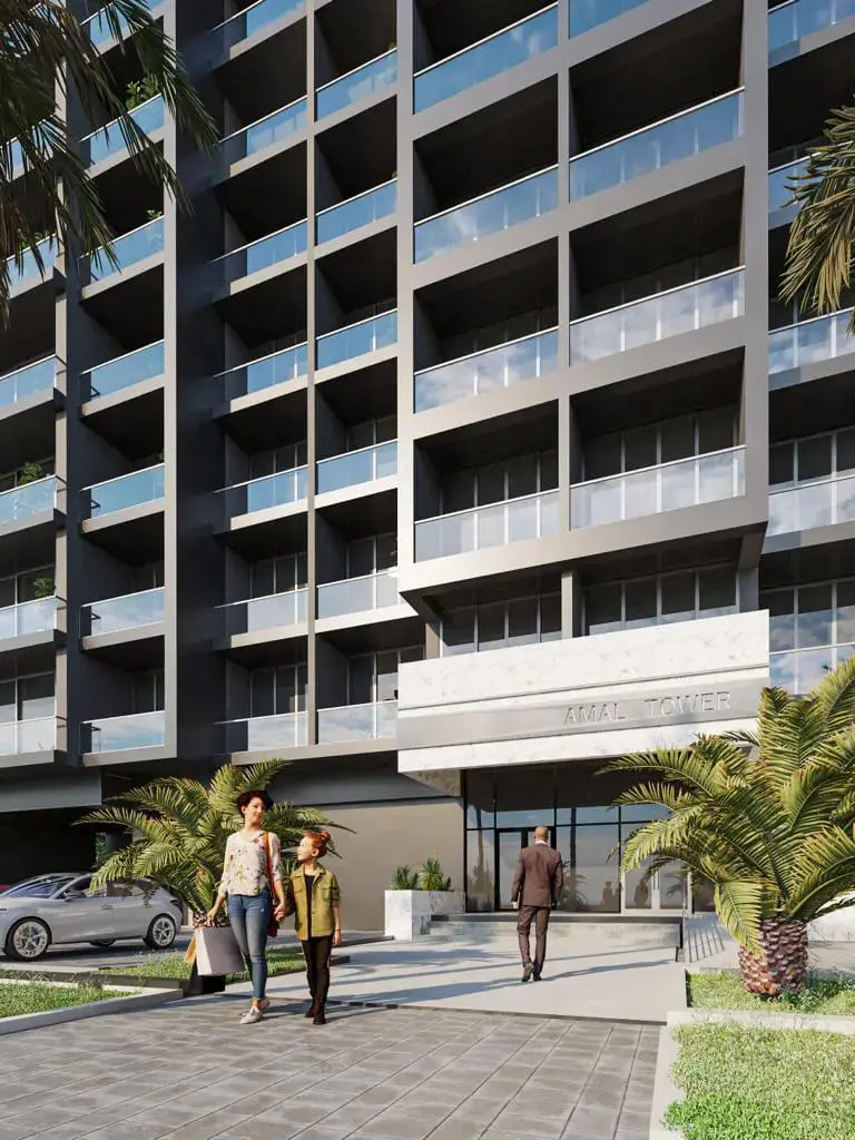 Amal Tower in Dubai Sports City by Consolidated Urban Real Estate Development - Exterior Image 4