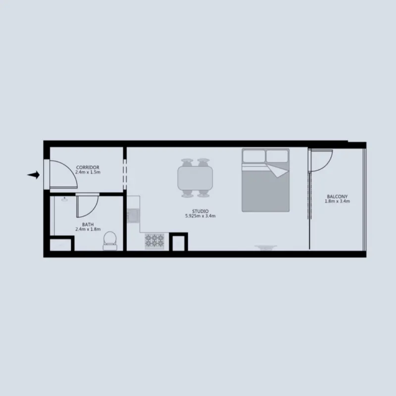 Studio floor plan