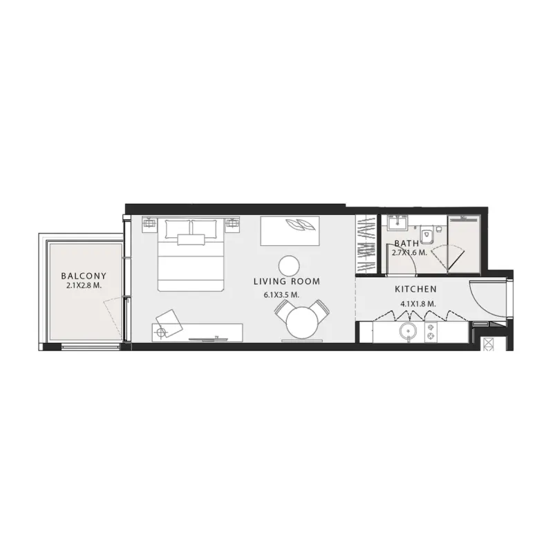 Studio floor plan