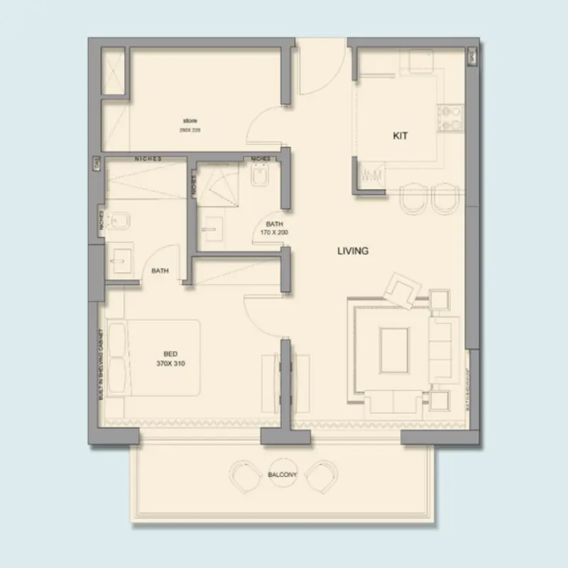 1 bedroom