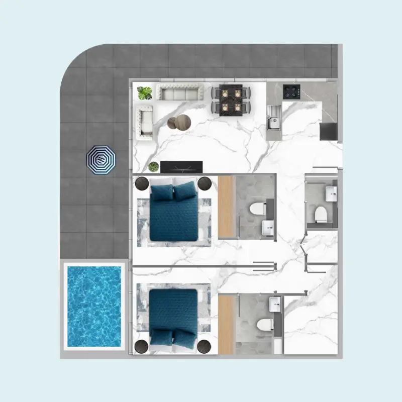 2 bedroom