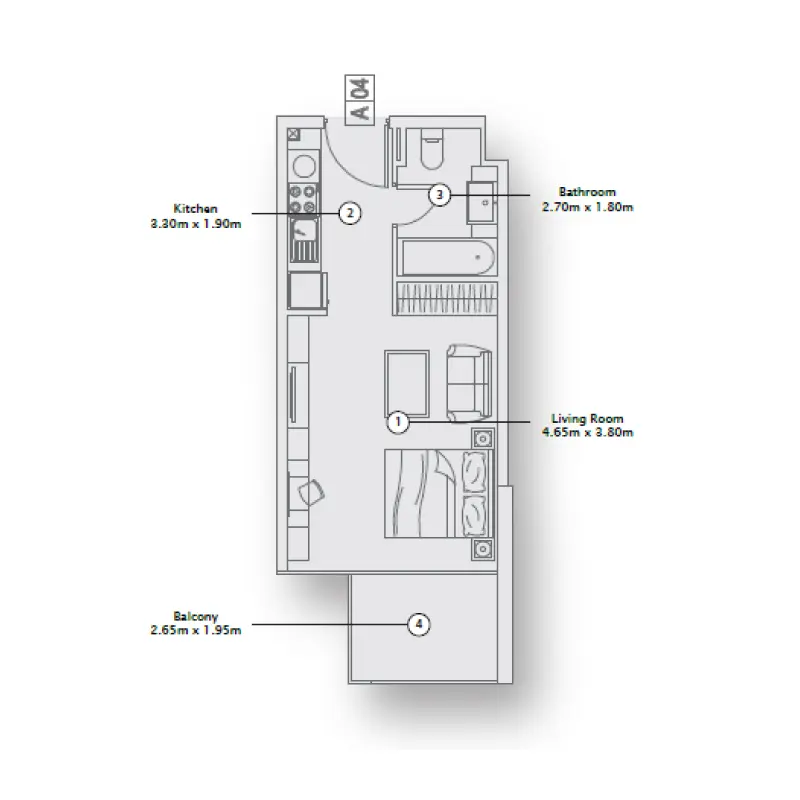 Studio floor plan