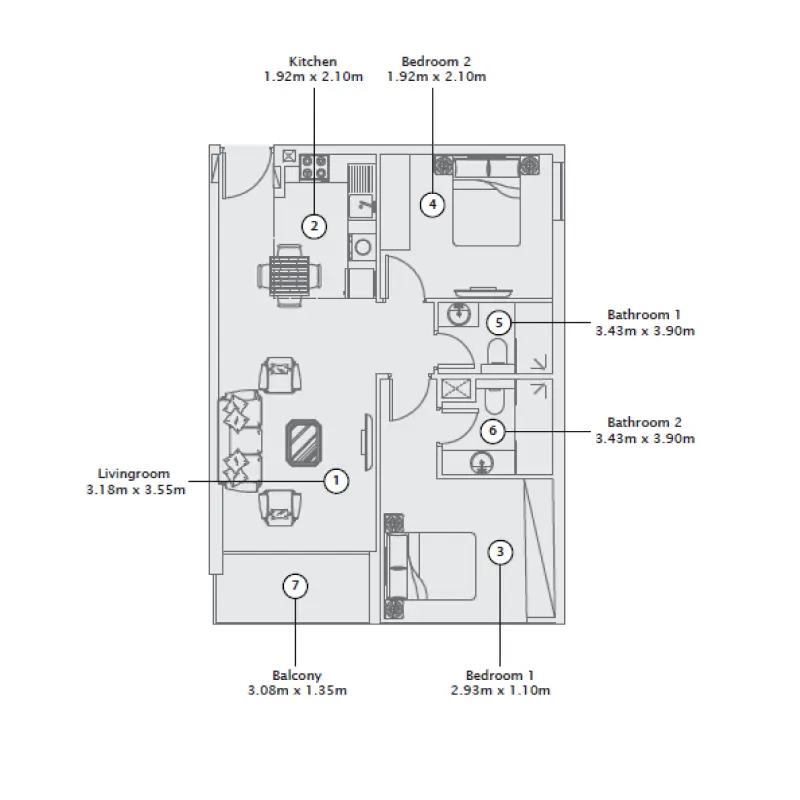 2 bedroom