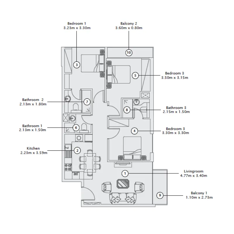 3 bedroom