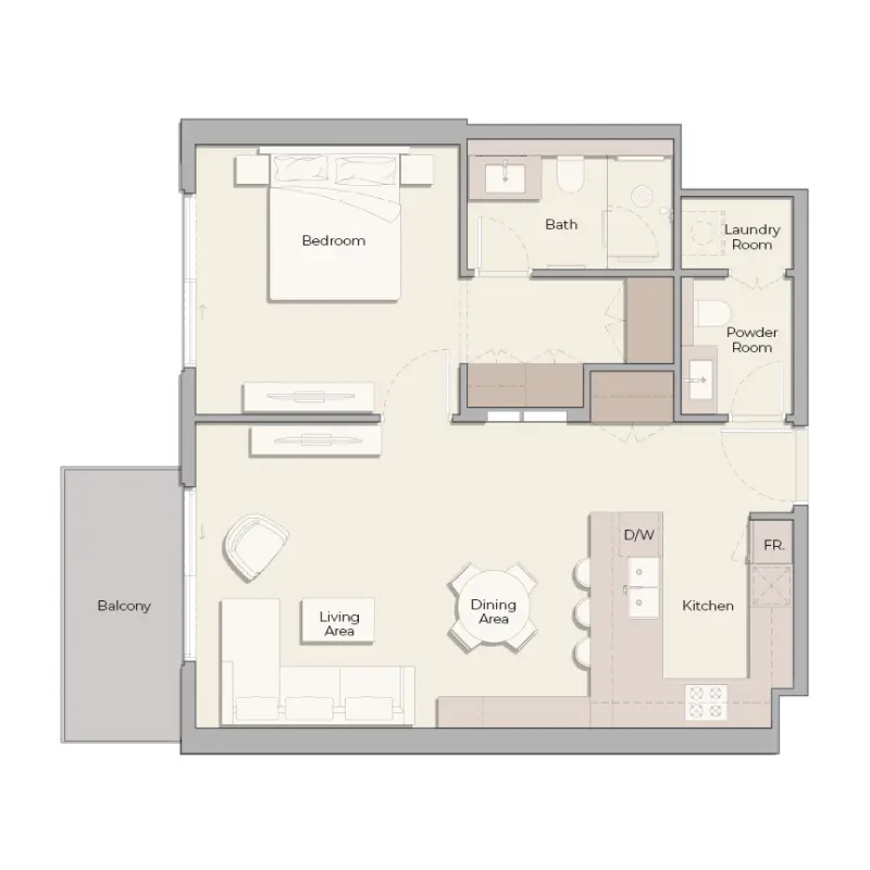 1 bedroom