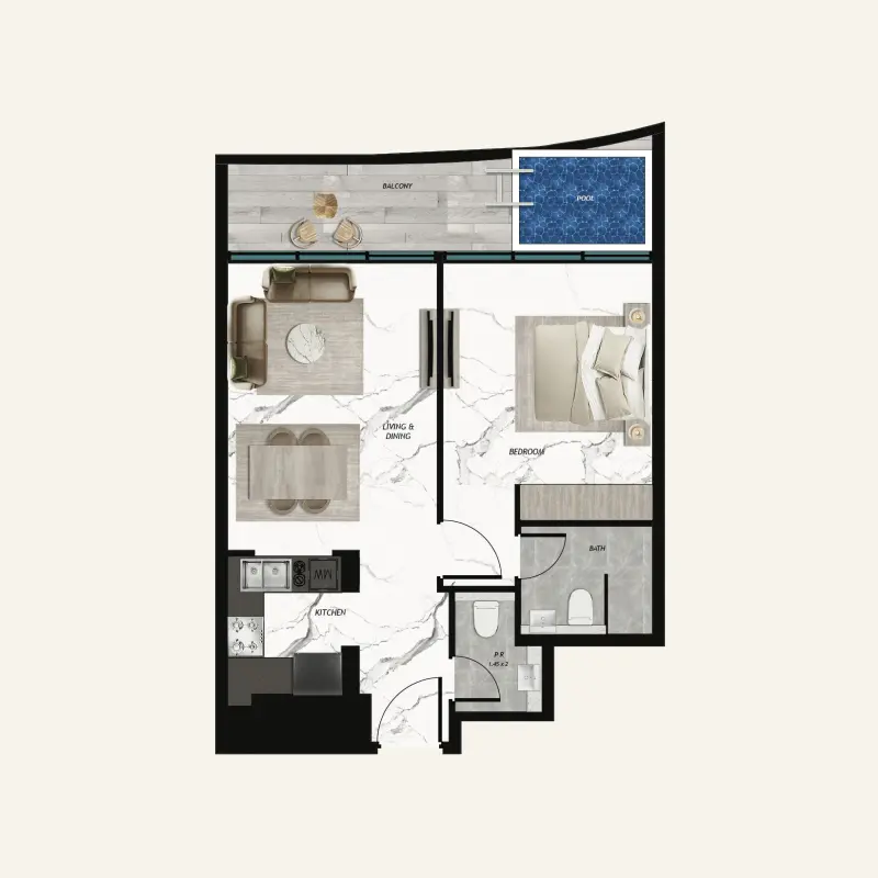 1 bedroom