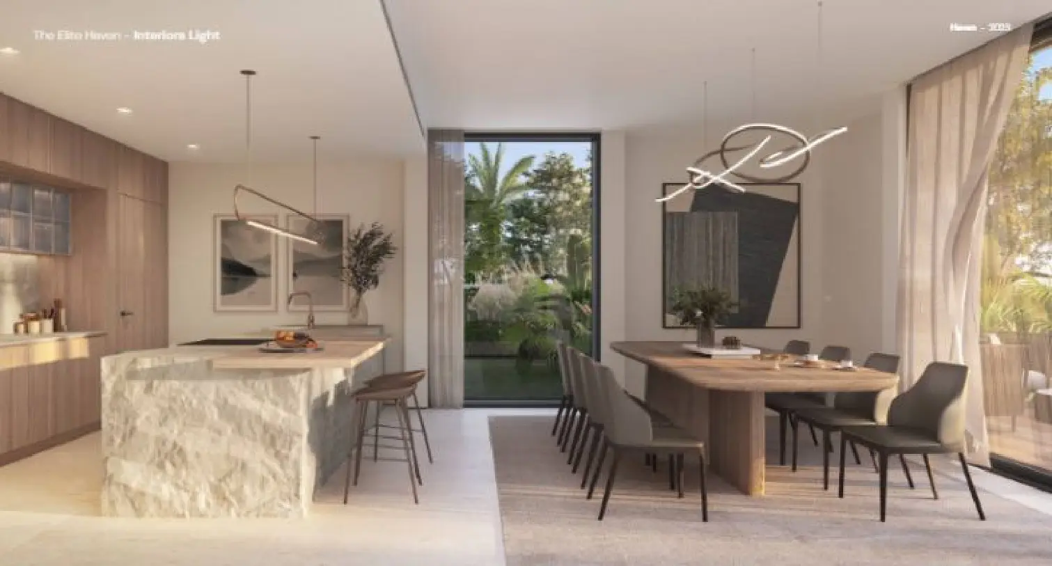 Kitchen in a townhouse at Heaven by Aldar