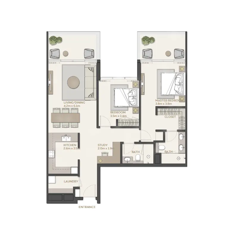 2 bedroom