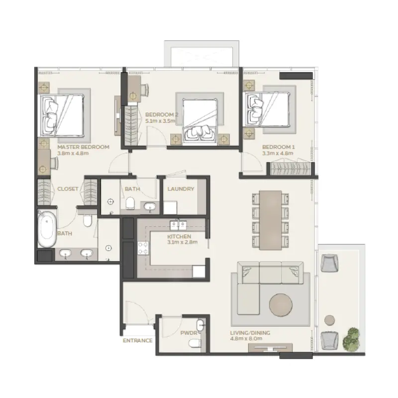 3 bedroom