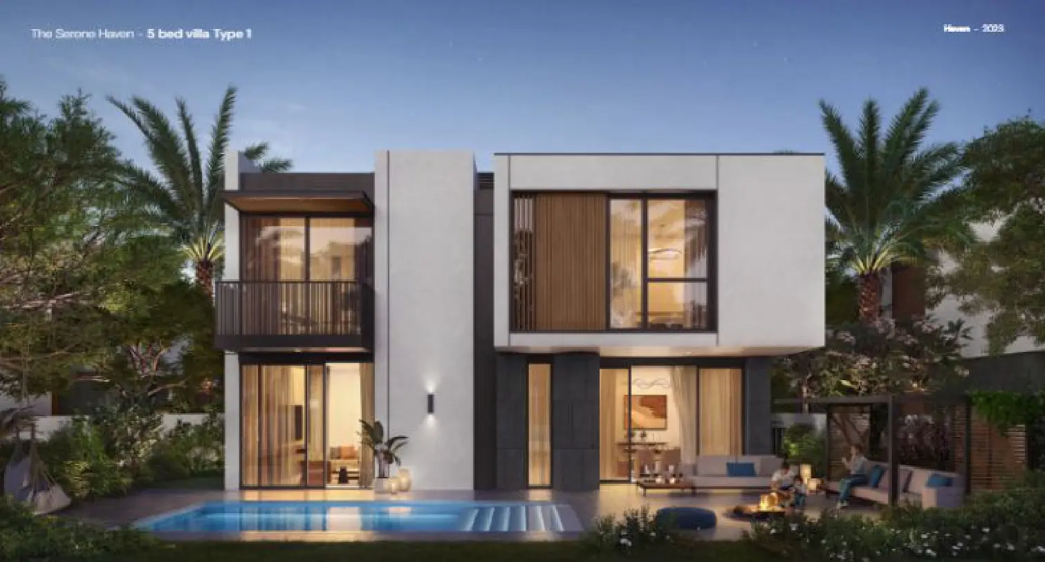 Swimming pool area at Heaven by Aldar