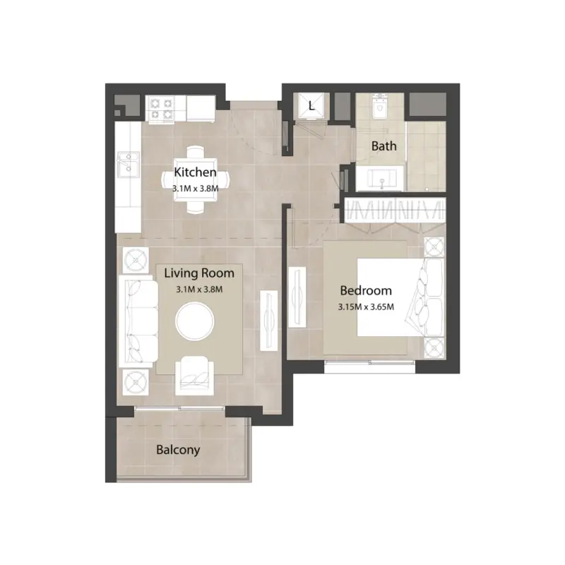 1 bedroom