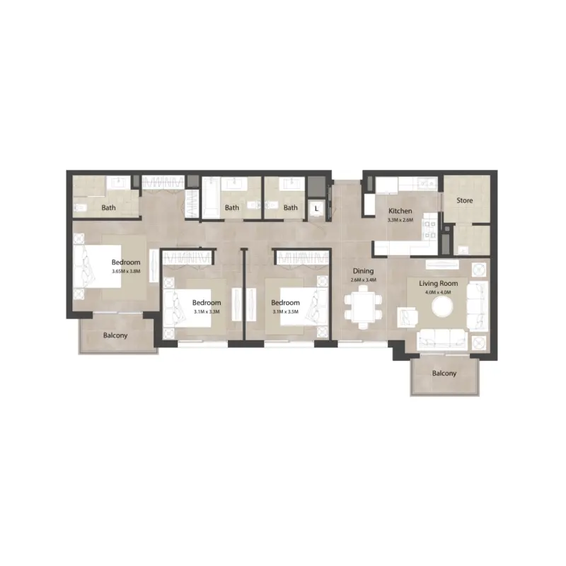 3 bedroom