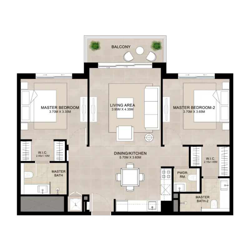 2 bedroom