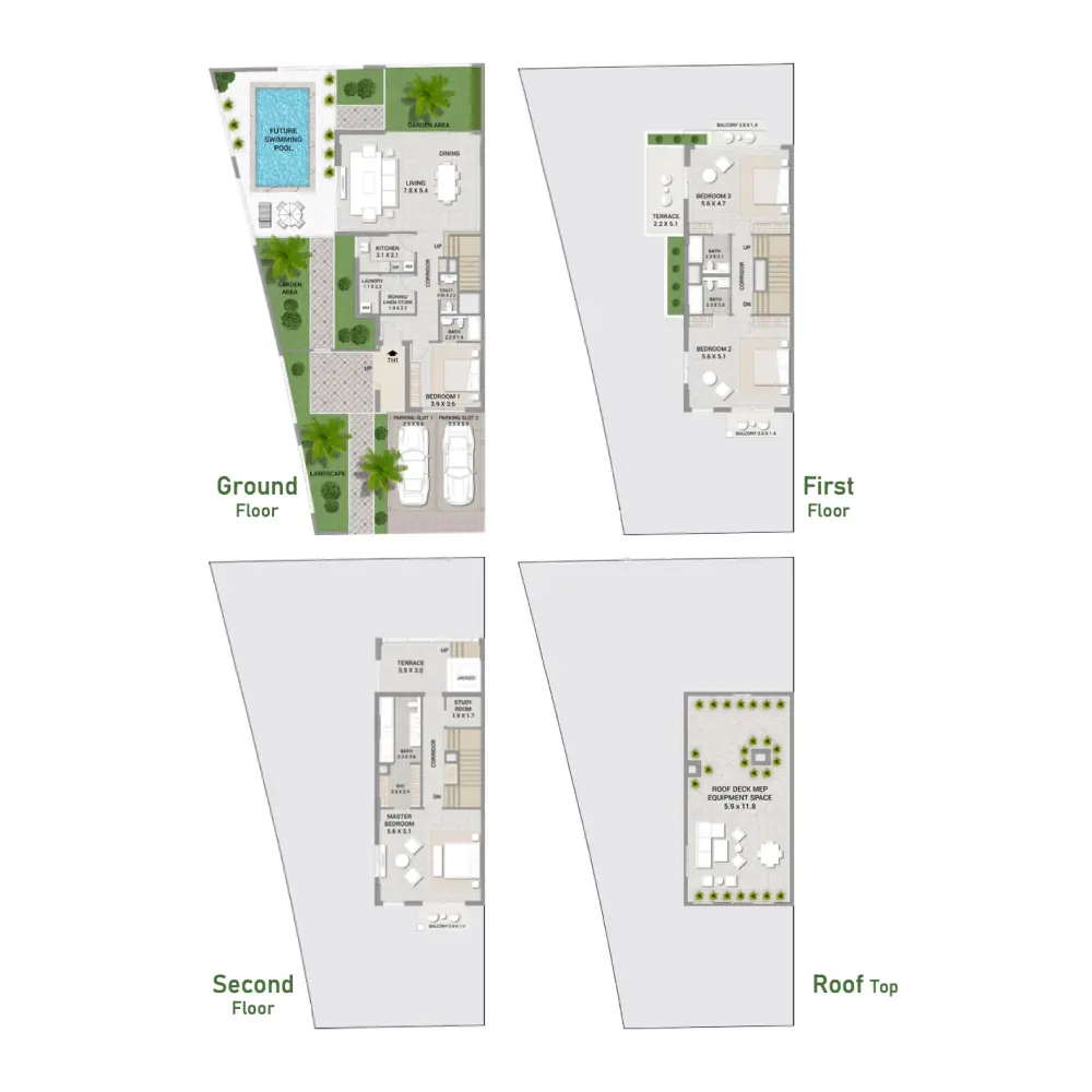 4 bedroom floor plan