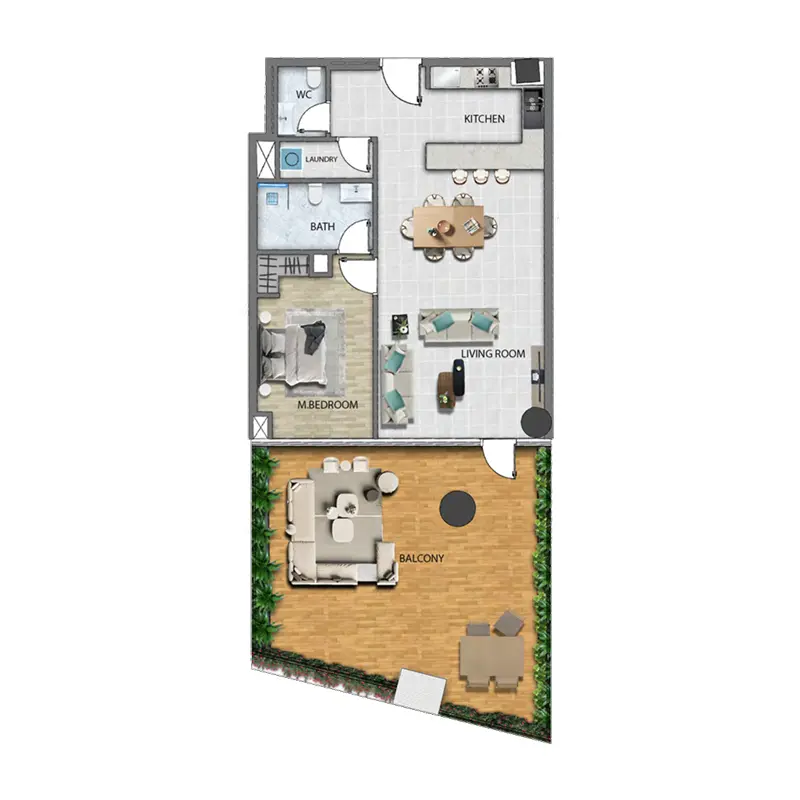 1 bedroom